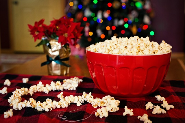 popcorn jako pochoutka i o Vánocích